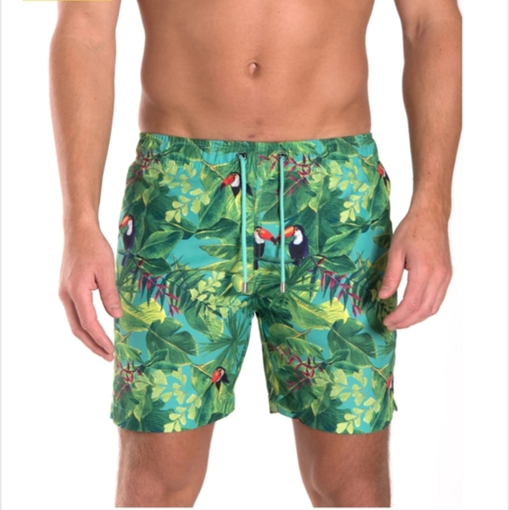 New Franks Australia swim,board shorts,Amazon teal print Medium